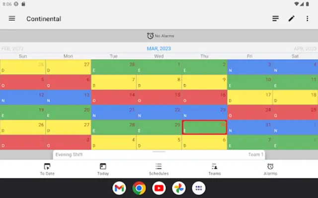 Shift Schedule(Roster) & Alarm android App screenshot 2