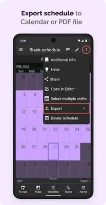 Shift Schedule(Roster) & Alarm android App screenshot 5